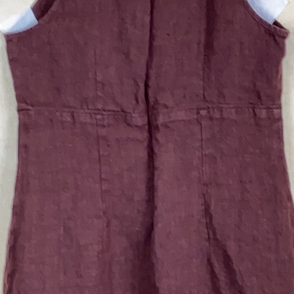 Harve Benard Holtzman Brown Linen Sleeveless Halter Dress Womens Size 10 - Picture 4 of 7